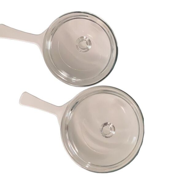 Set of 2 Vintage La Sauge 1 pint and 6.5”Corningware baking dishes Cover handles - Picture 3 of 6